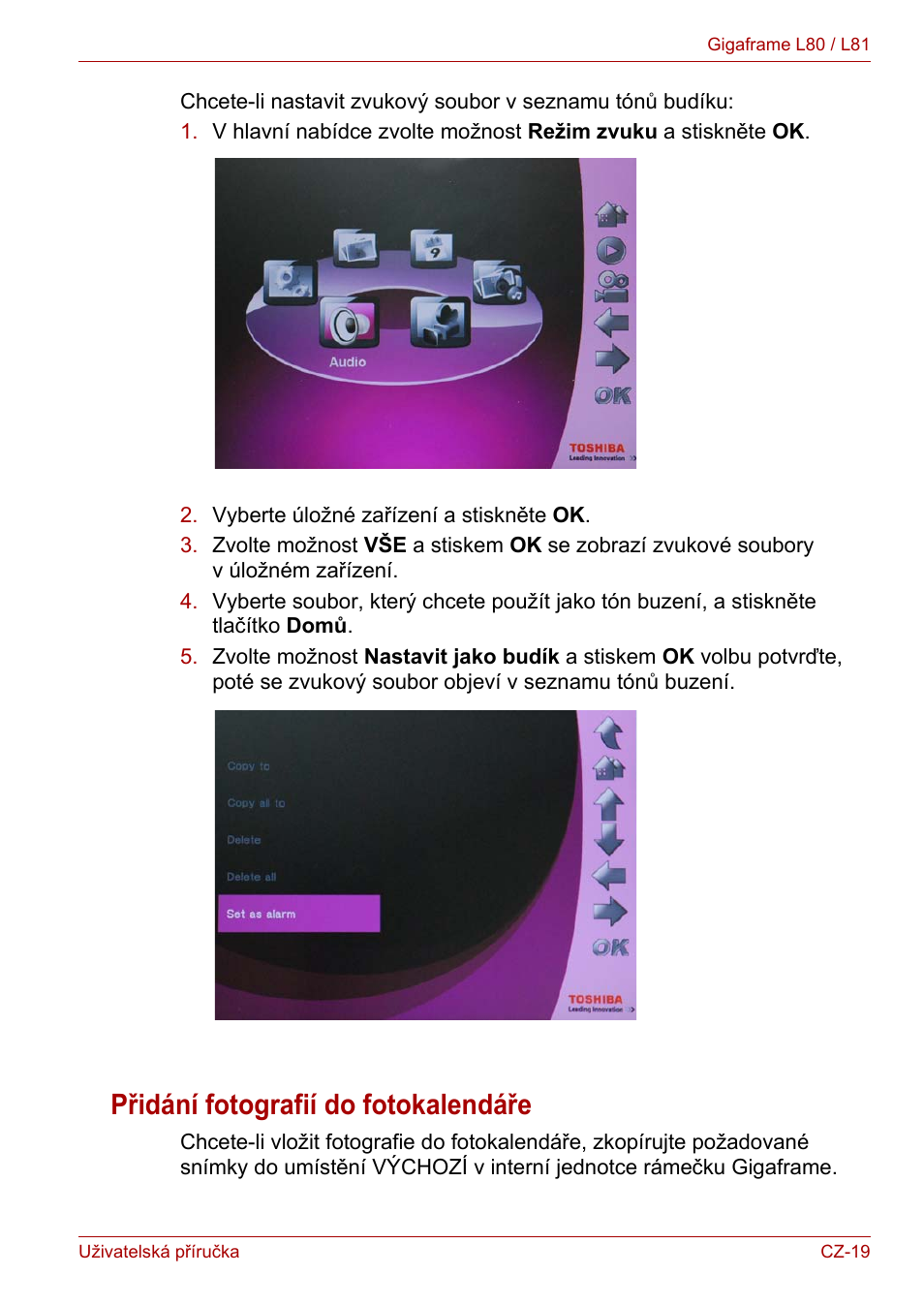 Přidání fotografií do fotokalendáře | Toshiba Gigaframe L80-81 User Manual | Page 547 / 870