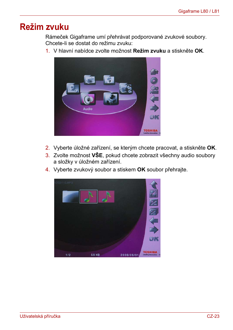 Režim zvuku | Toshiba Gigaframe L80-81 User Manual | Page 551 / 870