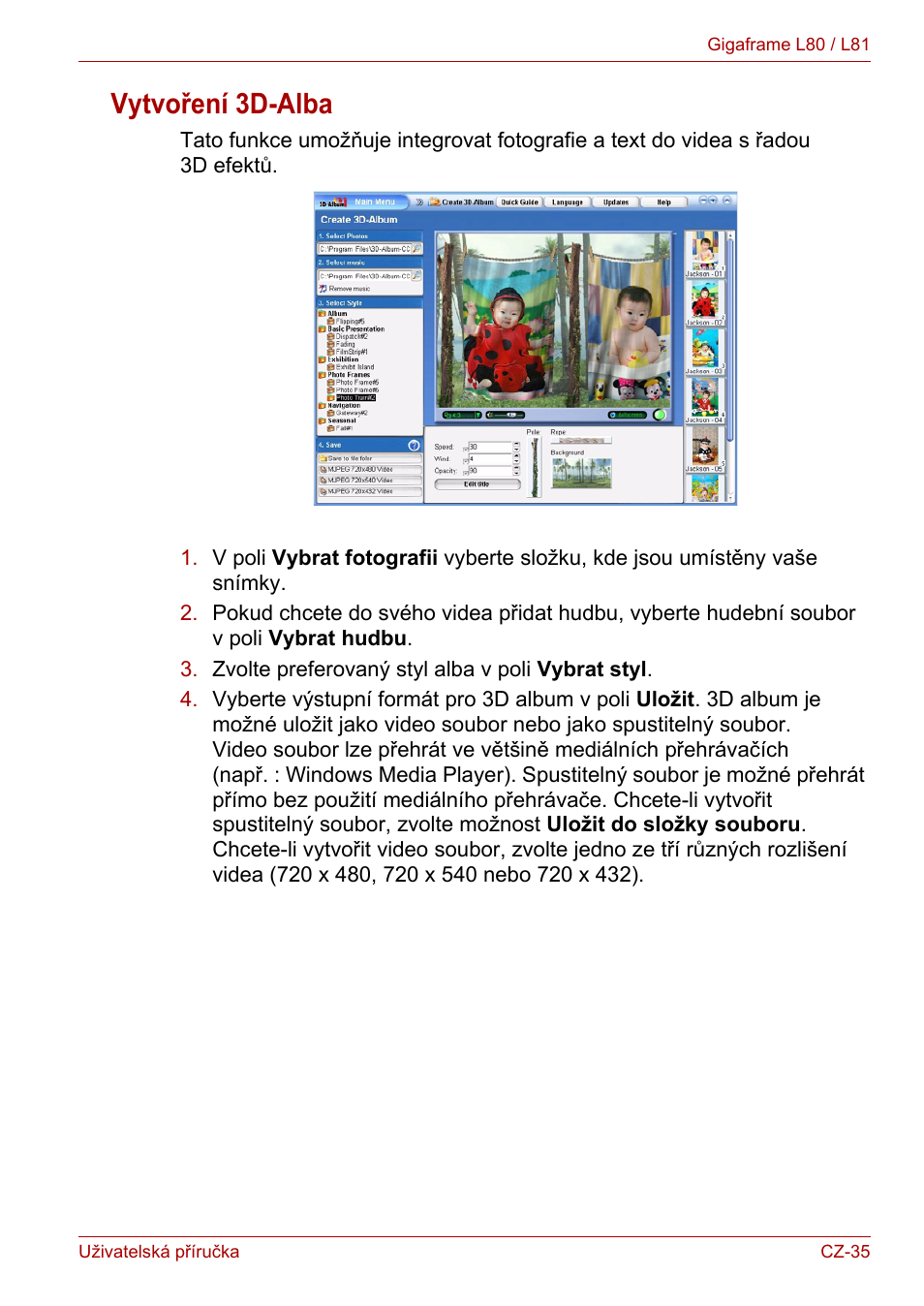 Vytvoření 3d-alba | Toshiba Gigaframe L80-81 User Manual | Page 563 / 870