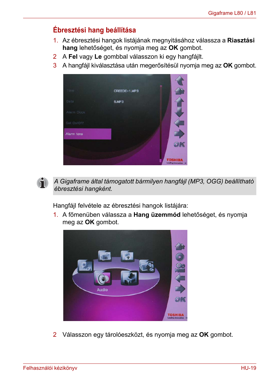 Ébresztési hang beállítása | Toshiba Gigaframe L80-81 User Manual | Page 645 / 870