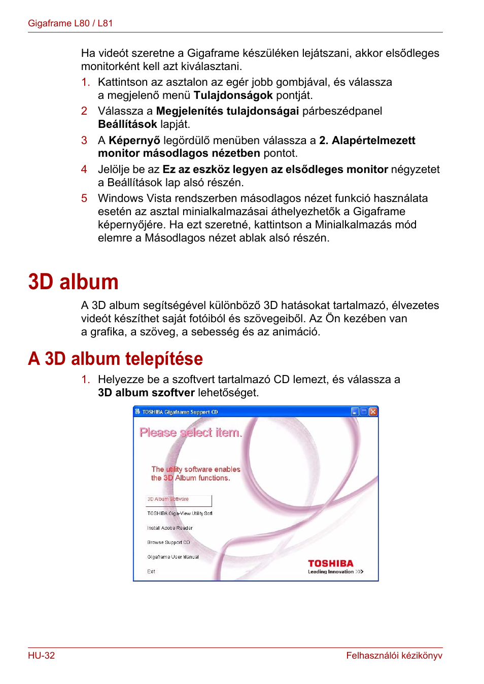 3d album, A 3d album telepítése | Toshiba Gigaframe L80-81 User Manual | Page 658 / 870