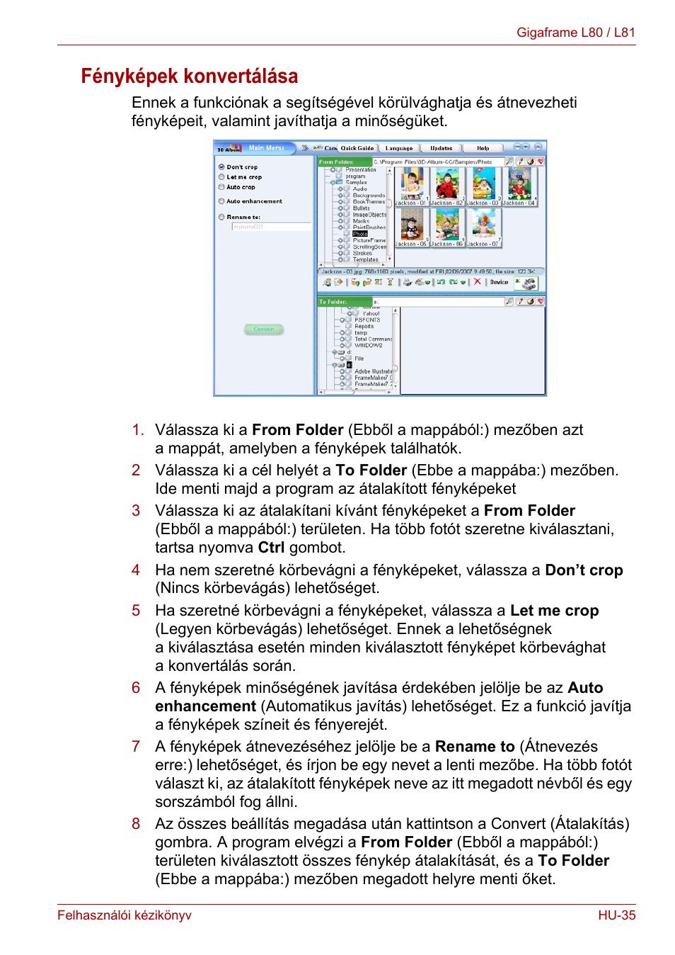 Fényképek konvertálása | Toshiba Gigaframe L80-81 User Manual | Page 661 / 870