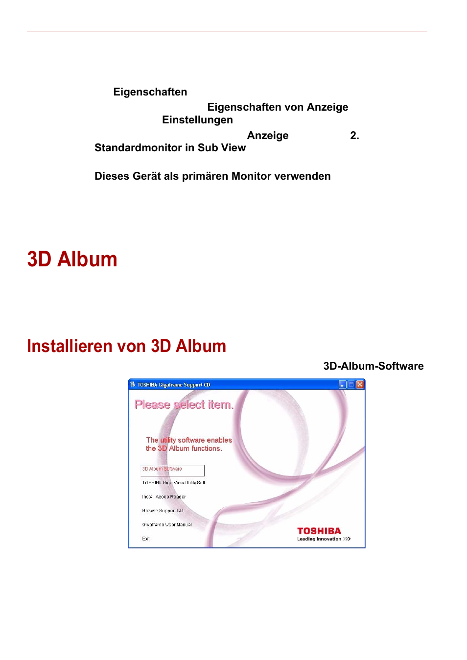 3d album, Installieren von 3d album | Toshiba Gigaframe L80-81 User Manual | Page 80 / 870