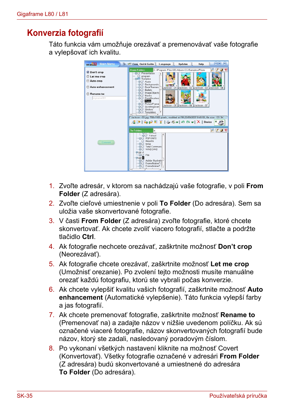 Konverzia fotografií | Toshiba Gigaframe L80-81 User Manual | Page 808 / 870