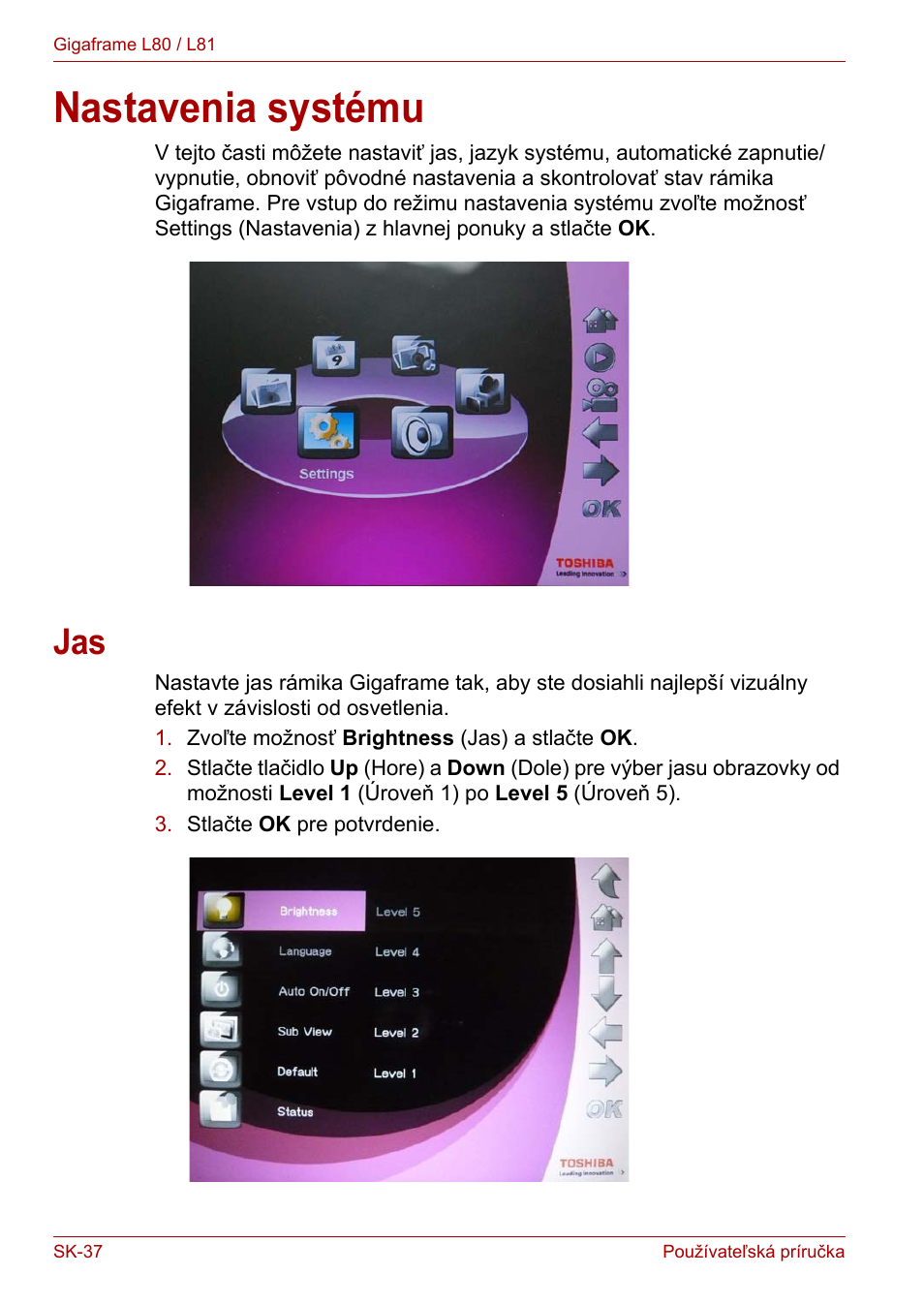 Nastavenia systému | Toshiba Gigaframe L80-81 User Manual | Page 810 / 870