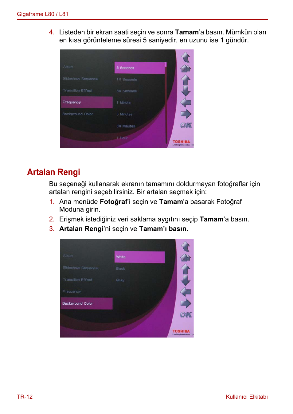 Artalan rengi | Toshiba Gigaframe L80-81 User Manual | Page 834 / 870