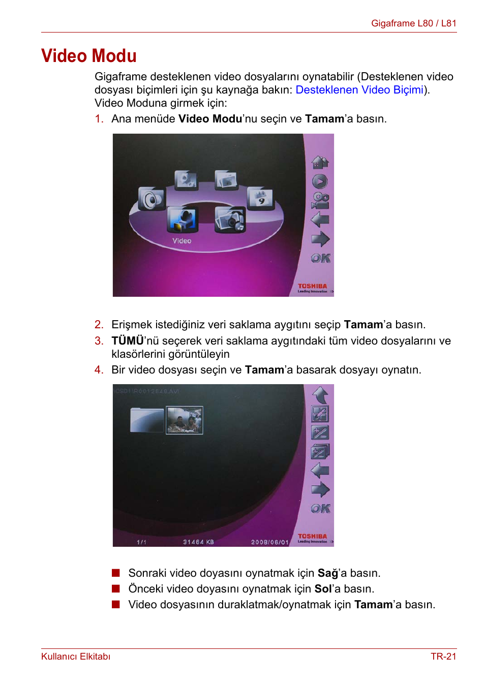 Video modu | Toshiba Gigaframe L80-81 User Manual | Page 843 / 870