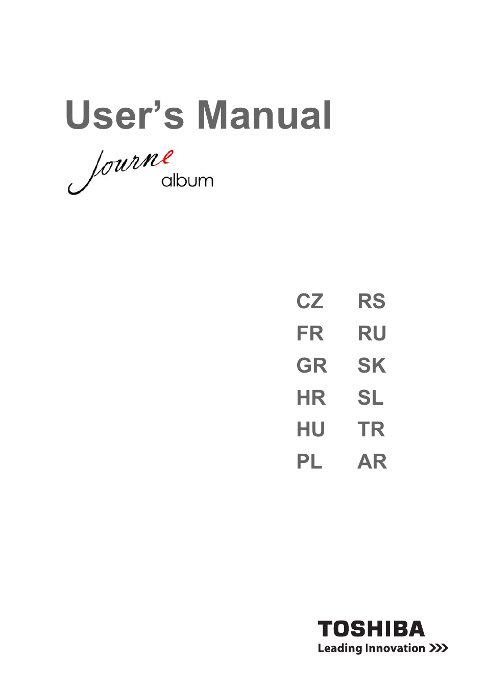 Toshiba JournE album User Manual | 420 pages