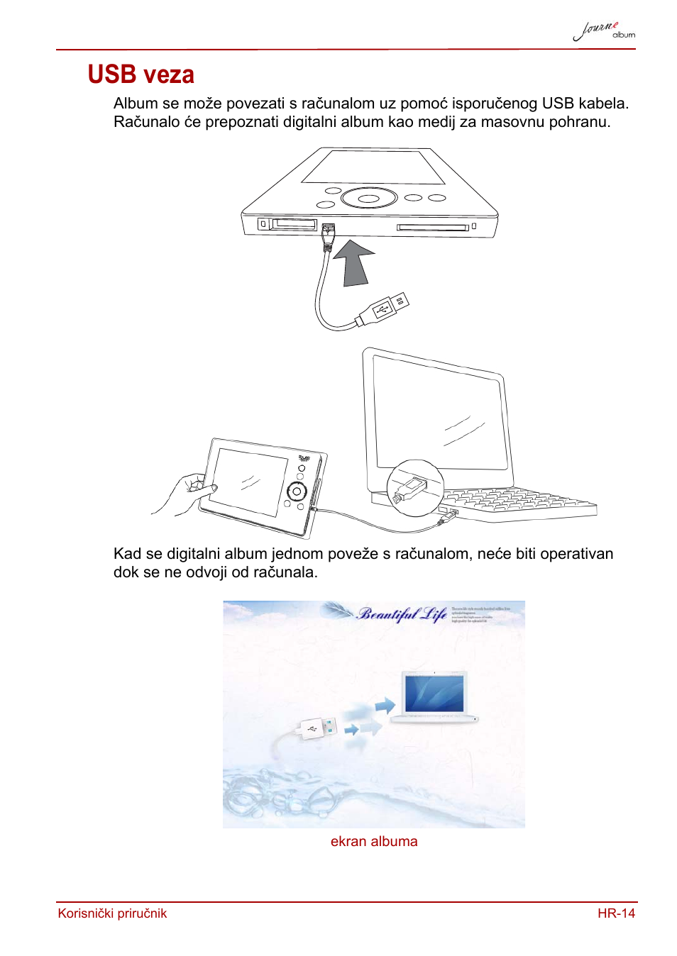 Usb veza | Toshiba JournE album User Manual | Page 143 / 420