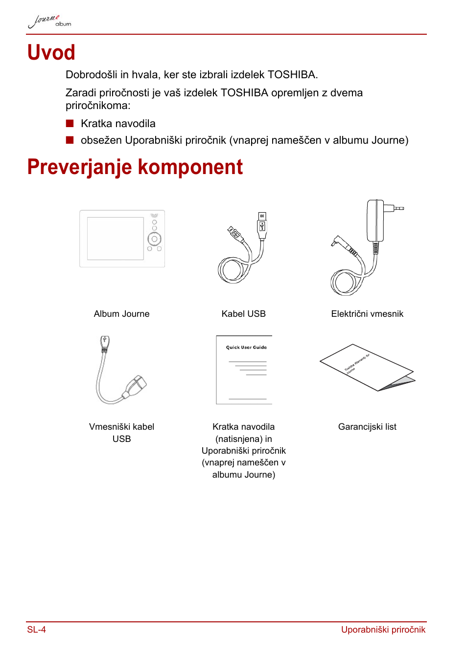 Uvod, Preverjanje komponent, Uvod preverjanje komponent | Toshiba JournE album User Manual | Page 328 / 420