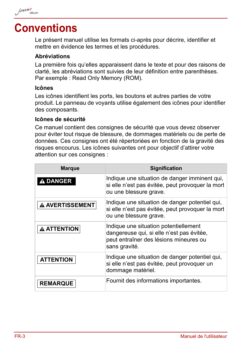 Conventions | Toshiba JournE album User Manual | Page 66 / 420