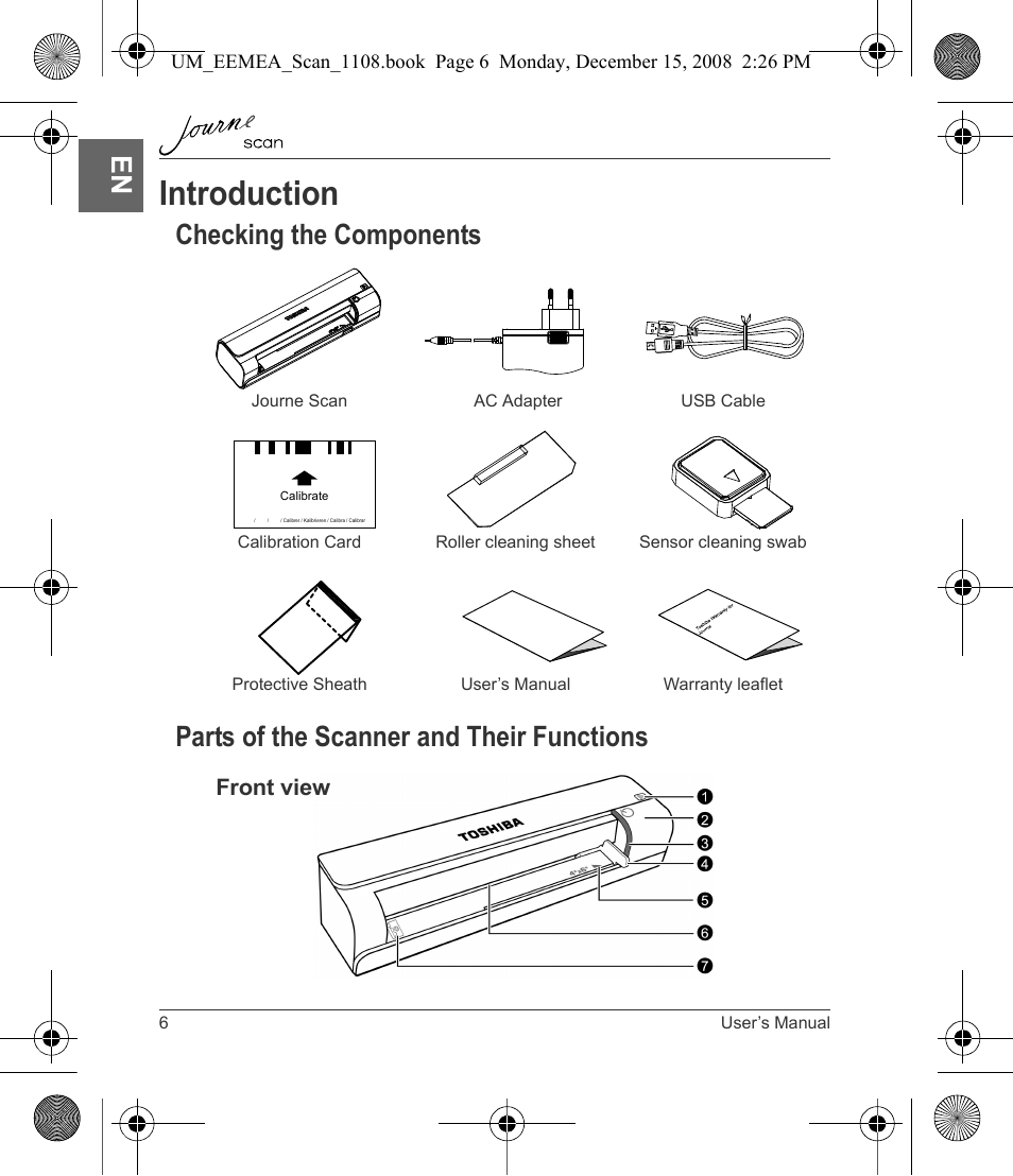 Introduction | Toshiba JournE Scan User Manual | Page 6 / 236
