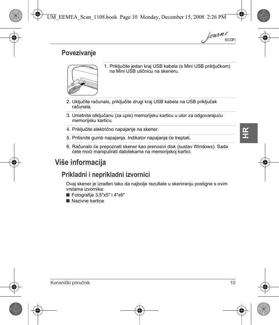 Više informacija, Povezivanje, Prikladni i neprikladni izvornici | Toshiba JournE Scan User Manual | Page 83 / 236