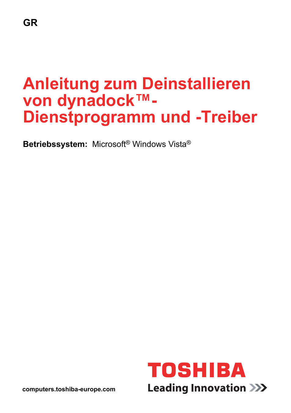 Deutsch | Toshiba Dynadock User Manual | Page 13 / 132