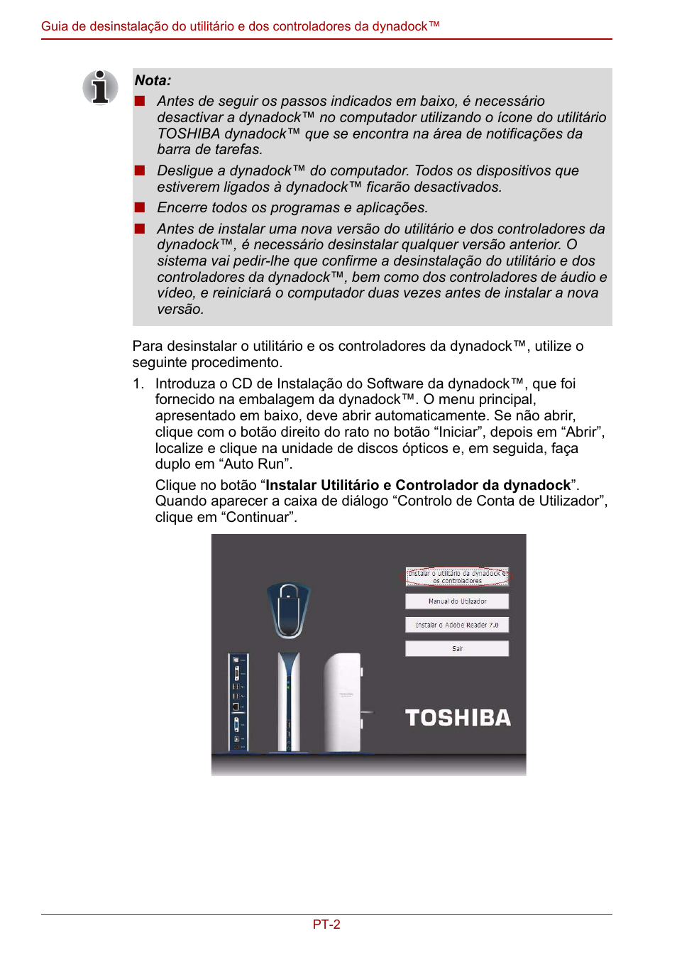Toshiba Dynadock User Manual | Page 38 / 132