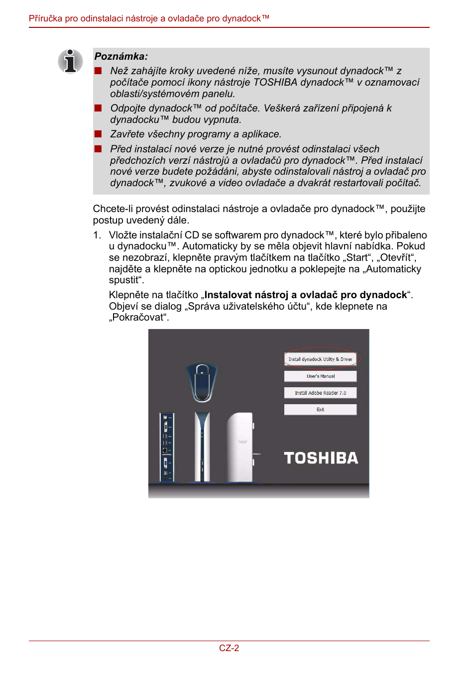 Toshiba Dynadock User Manual | Page 44 / 132