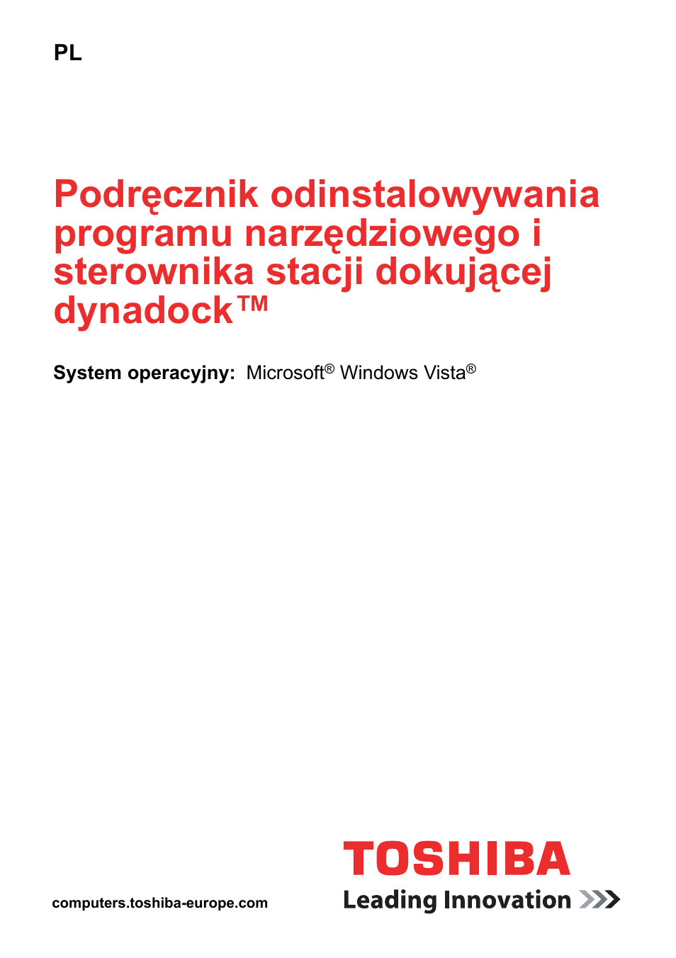 Polski | Toshiba Dynadock User Manual | Page 49 / 132