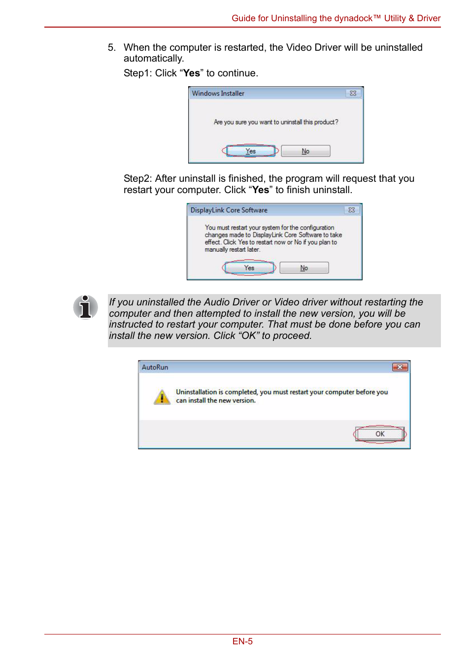 Toshiba Dynadock User Manual | Page 5 / 132