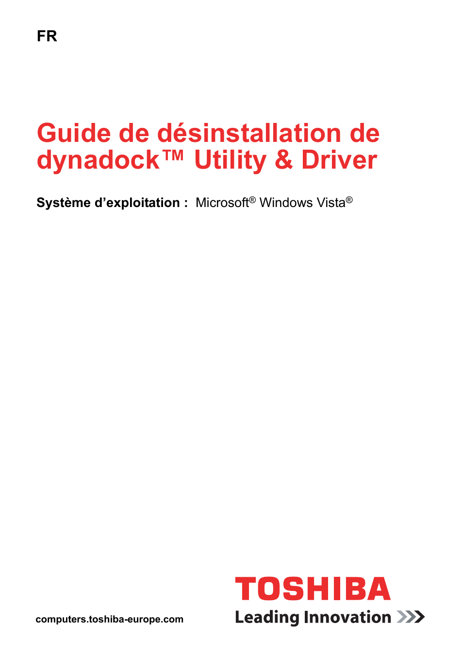 Français | Toshiba Dynadock User Manual | Page 7 / 132