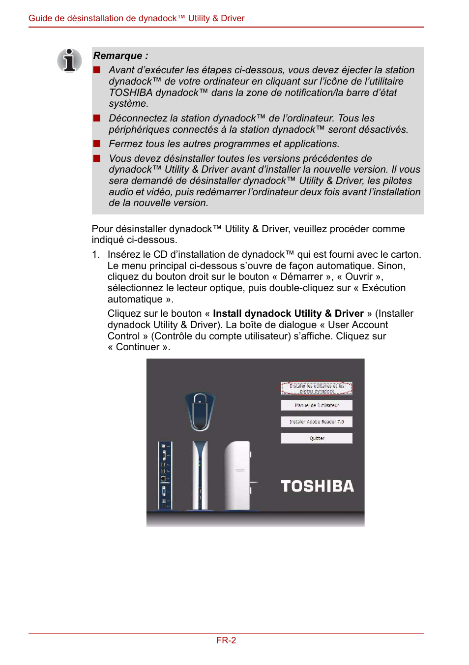 Toshiba Dynadock User Manual | Page 8 / 132