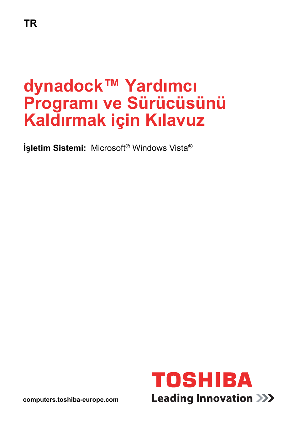 Türkçe | Toshiba Dynadock User Manual | Page 97 / 132