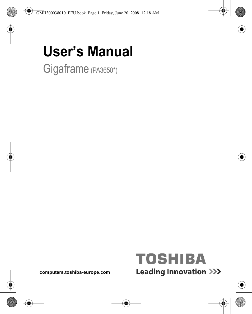 Toshiba Gigaframe Q-Series User Manual | 260 pages