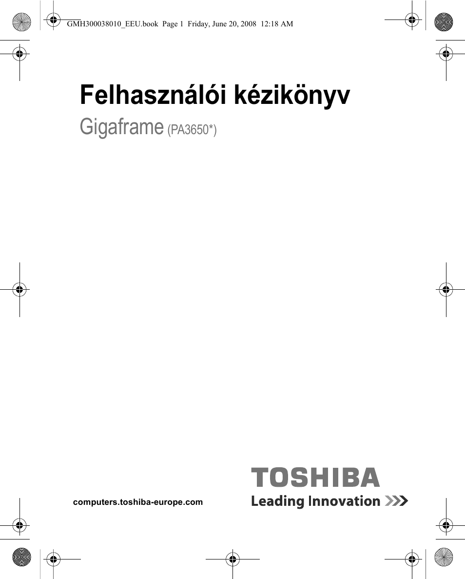 Felhasználói kézikönyv, Gigaframe | Toshiba Gigaframe Q-Series User Manual | Page 121 / 260