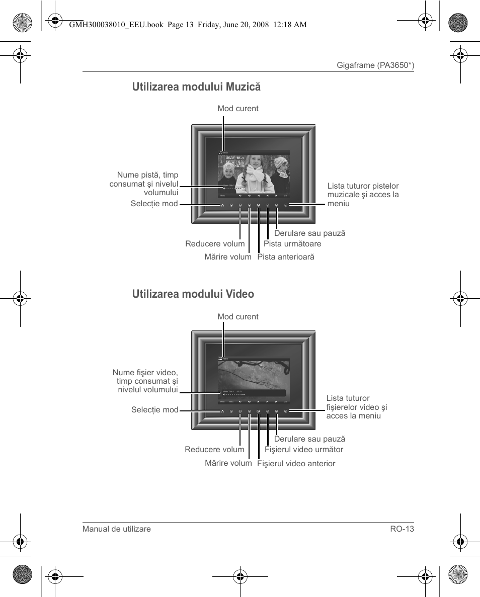 Utilizarea modului muzică utilizarea modului video | Toshiba Gigaframe Q-Series User Manual | Page 153 / 260