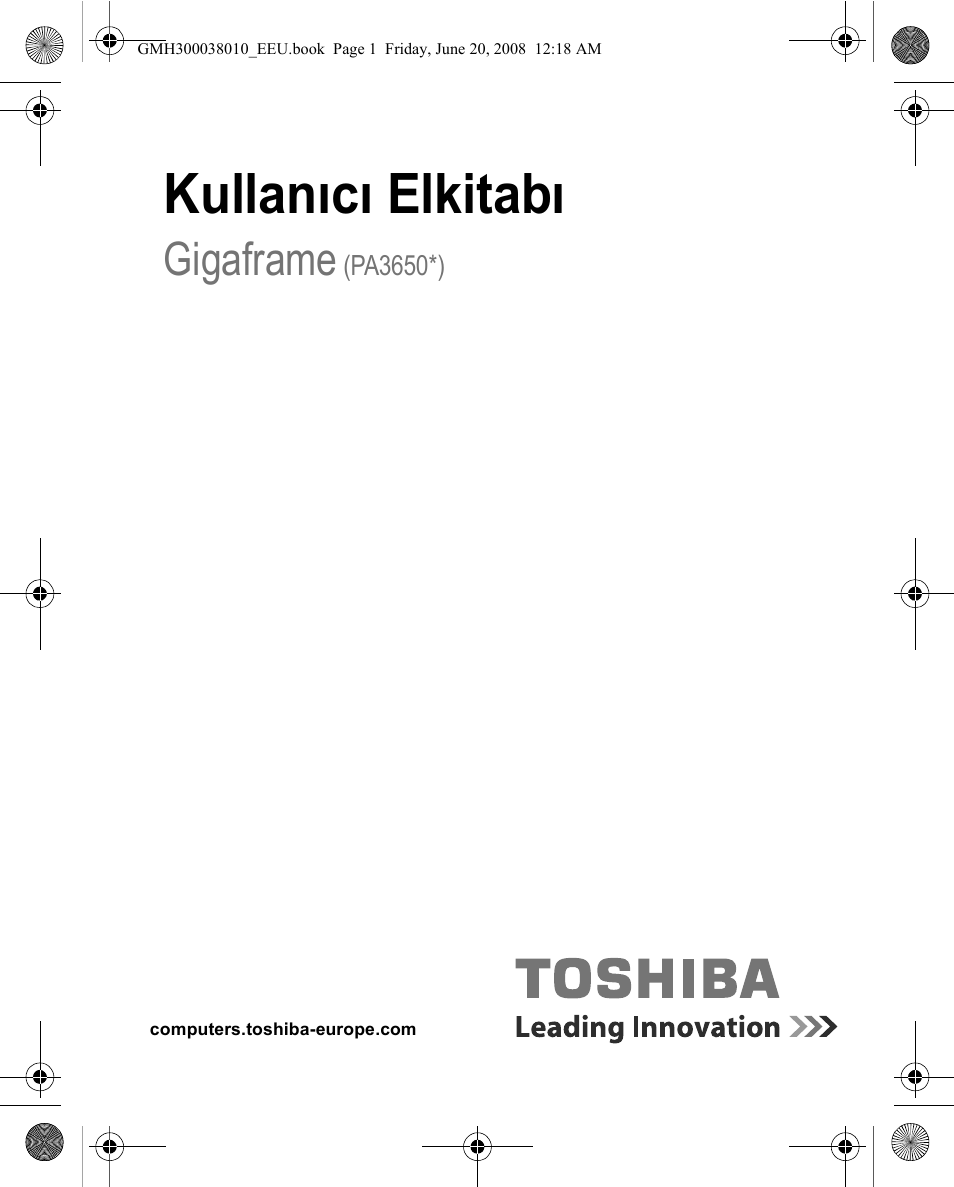 Kullanıcı elkitabı, Gigaframe | Toshiba Gigaframe Q-Series User Manual | Page 61 / 260