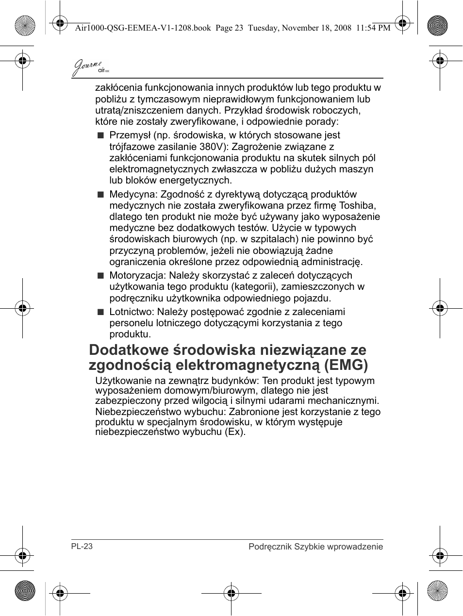 Toshiba JournE Air1000 User Manual | Page 162 / 302