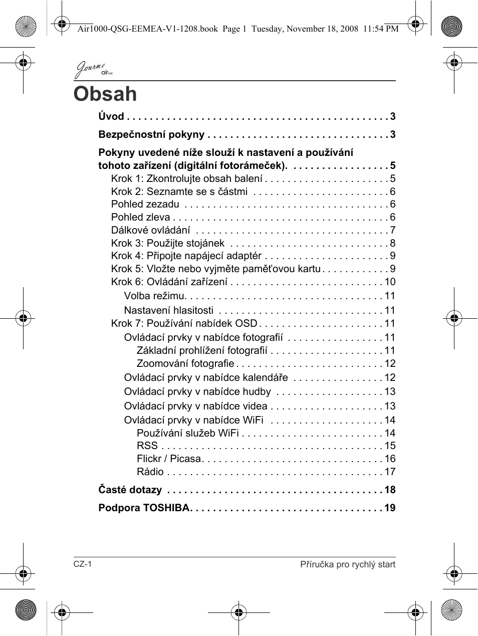 Toshiba JournE Air1000 User Manual | Page 24 / 302