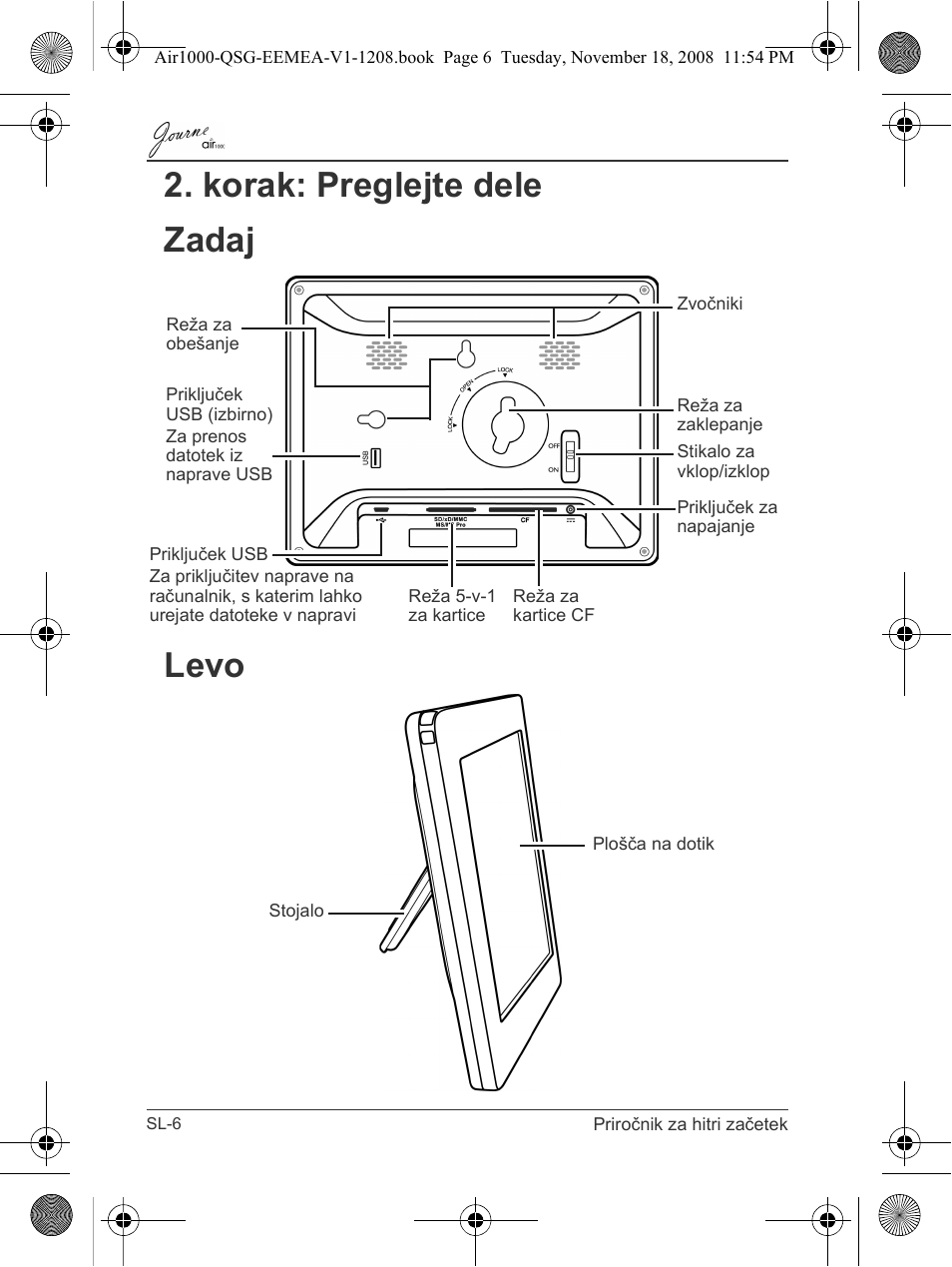Korak: preglejte dele zadaj levo | Toshiba JournE Air1000 User Manual | Page 240 / 302
