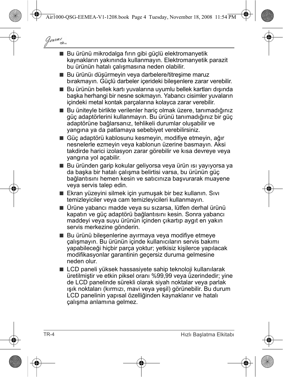 Toshiba JournE Air1000 User Manual | Page 260 / 302