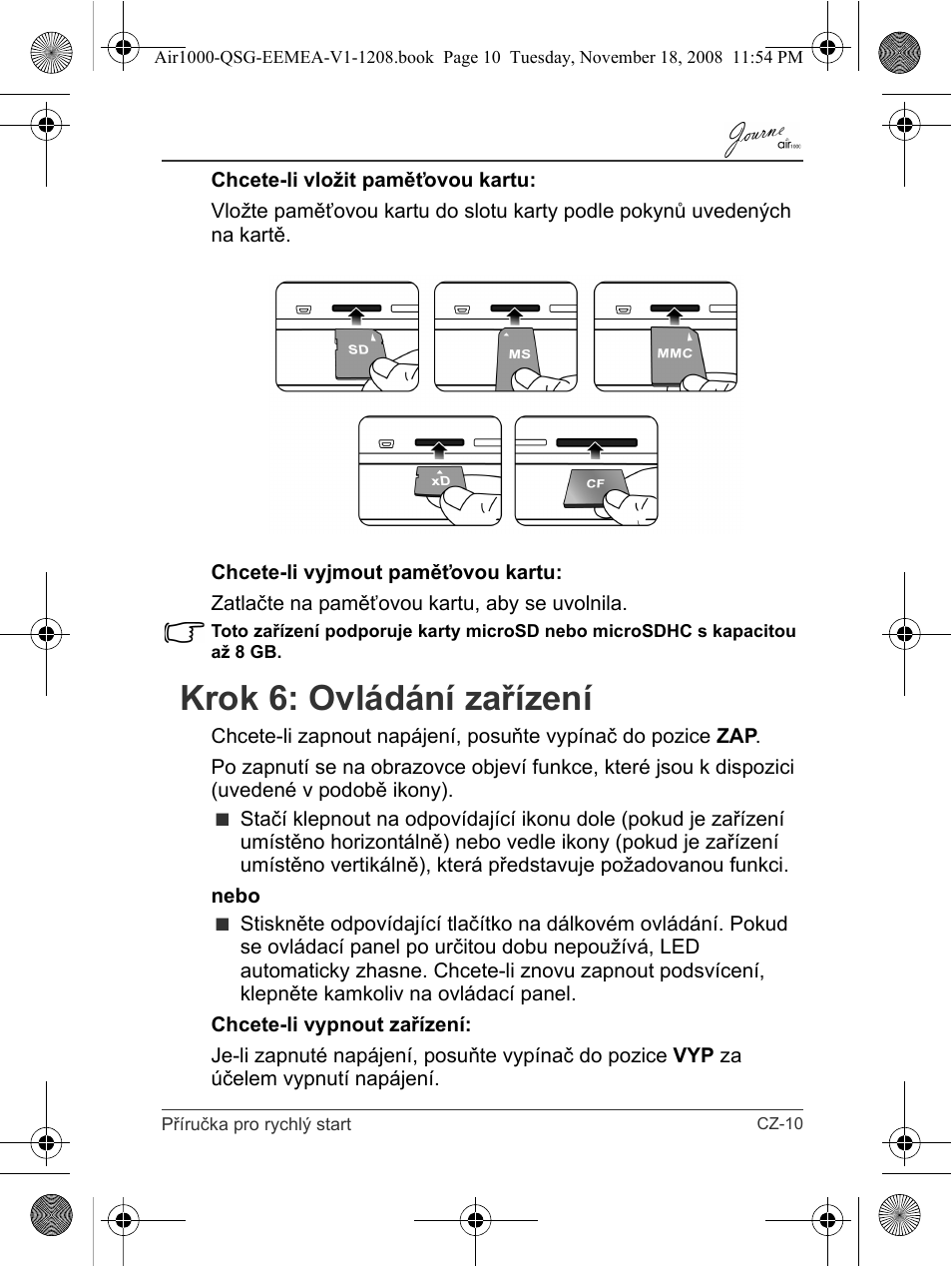 Krok 6: ovládání zařízení | Toshiba JournE Air1000 User Manual | Page 33 / 302