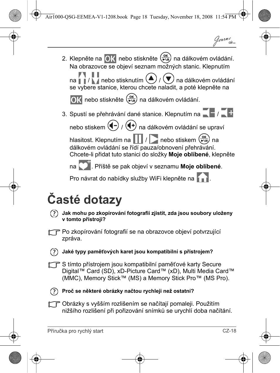 Časté dotazy | Toshiba JournE Air1000 User Manual | Page 41 / 302