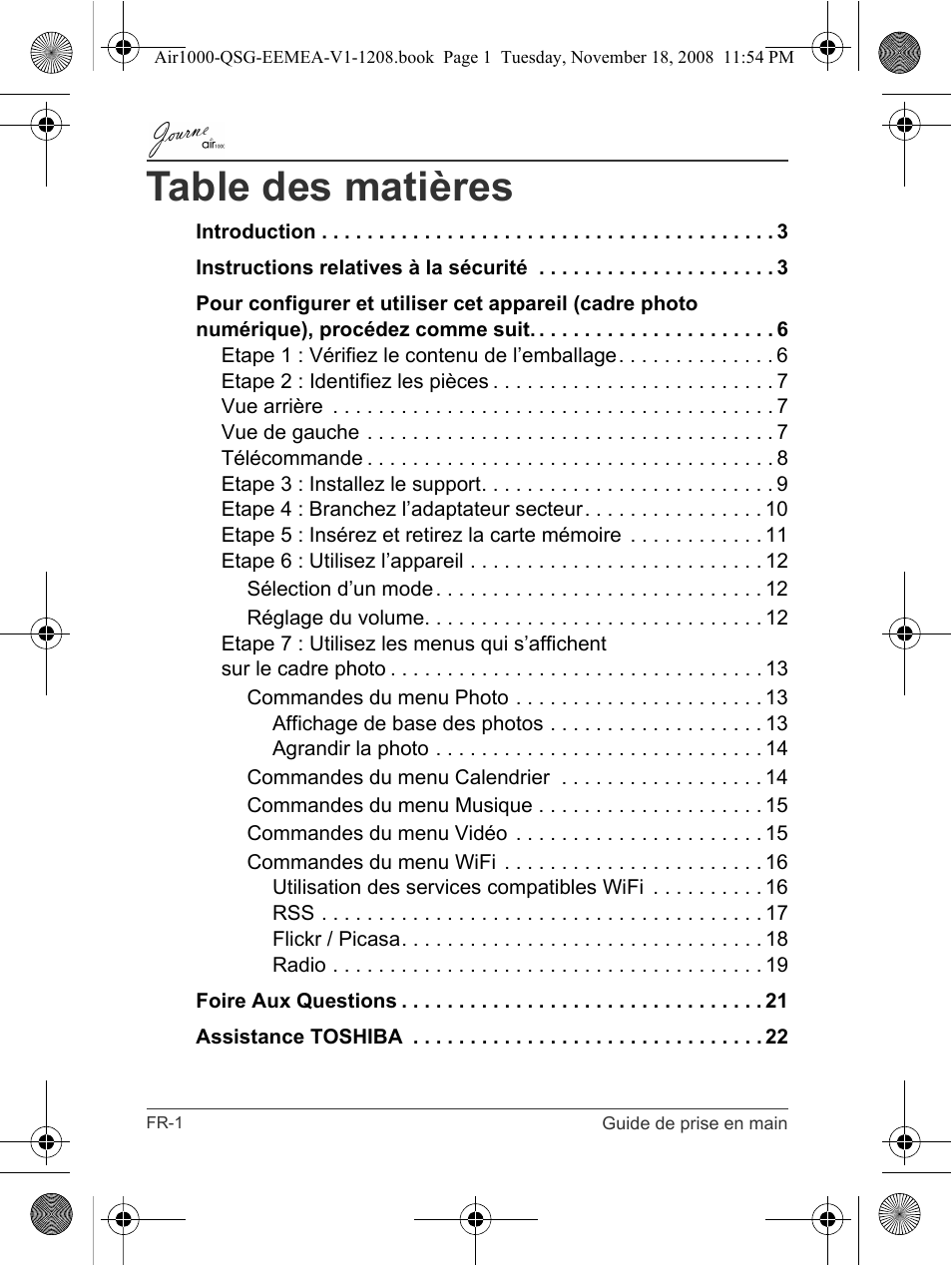 Toshiba JournE Air1000 User Manual | Page 46 / 302