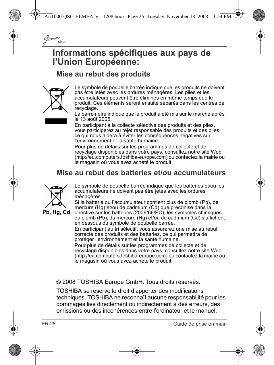 Toshiba JournE Air1000 User Manual | Page 70 / 302