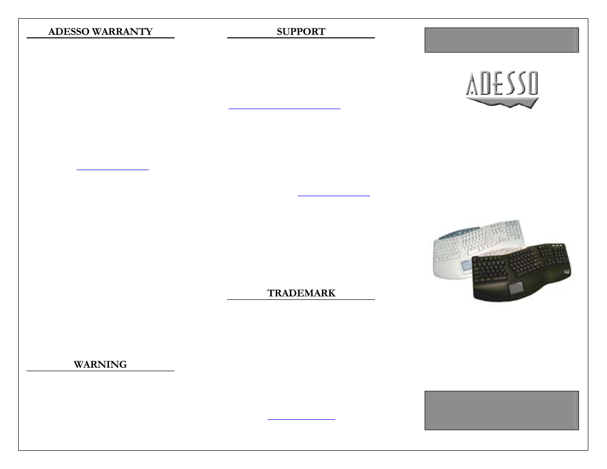 Adesso TRU-FORM PCK-308 User Manual | 3 pages