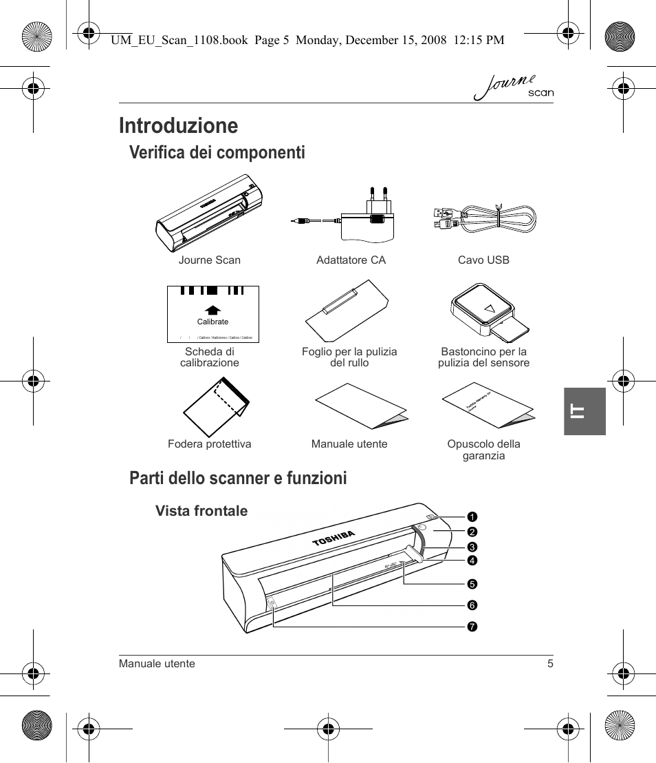 Introduzione | Toshiba JournE Scan User Manual | Page 113 / 198