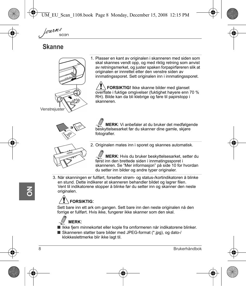 Skanne, No skanne | Toshiba JournE Scan User Manual | Page 152 / 198