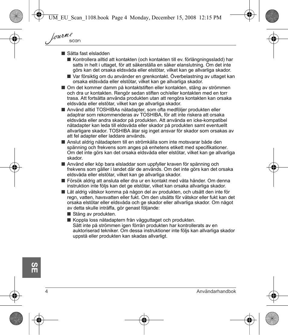 Toshiba JournE Scan User Manual | Page 184 / 198