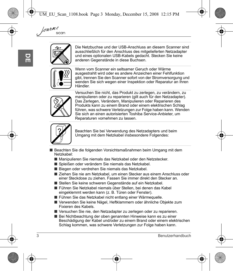 Toshiba JournE Scan User Manual | Page 22 / 198