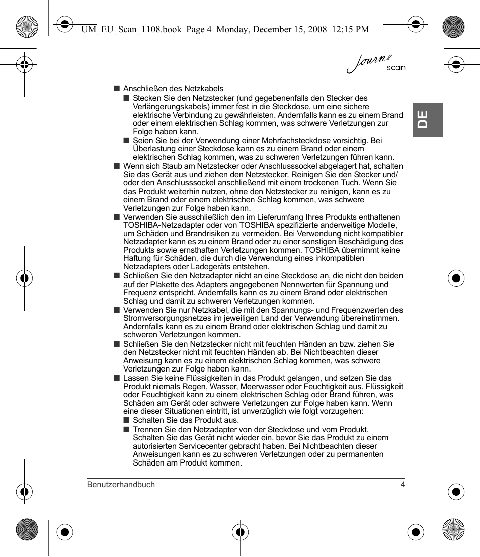 Toshiba JournE Scan User Manual | Page 23 / 198
