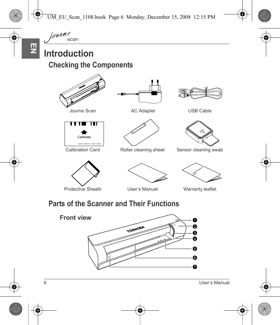 Introduction | Toshiba JournE Scan User Manual | Page 6 / 198