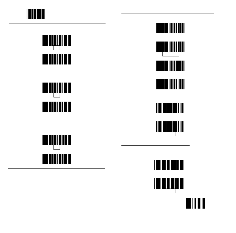 Codabar/ monarch parameters setting, Code 128 parameters setting | Adesso NuScan 2100 Series User Manual | Page 22 / 35