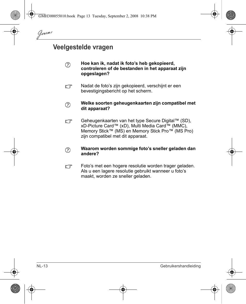 Veelgestelde vragen | Toshiba JournE F800-F801 User Manual | Page 126 / 178