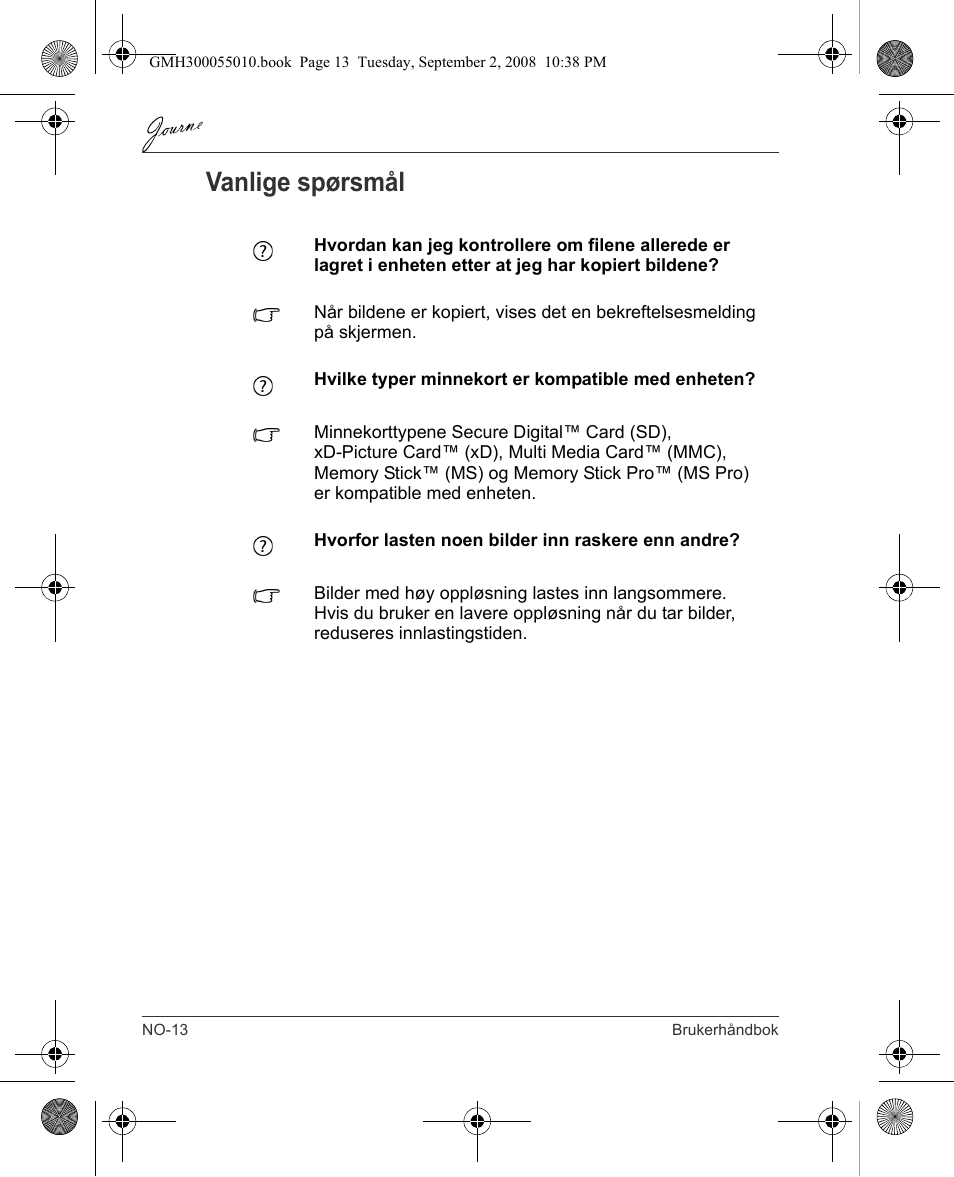 Vanlige spørsmål | Toshiba JournE F800-F801 User Manual | Page 142 / 178