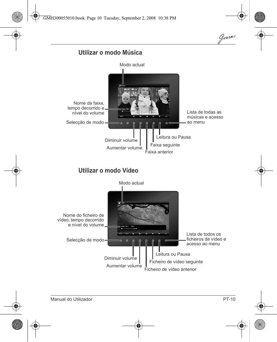 Utilizar o modo música utilizar o modo vídeo | Toshiba JournE F800-F801 User Manual | Page 155 / 178