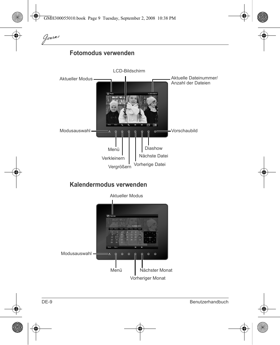 Fotomodus verwenden kalendermodus verwenden | Toshiba JournE F800-F801 User Manual | Page 26 / 178