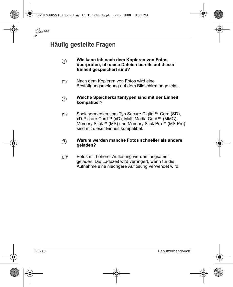 Häufig gestellte fragen | Toshiba JournE F800-F801 User Manual | Page 30 / 178